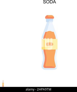 Soda Simple vector icon. Illustration symbol design template for web mobile UI element. Stock Vector