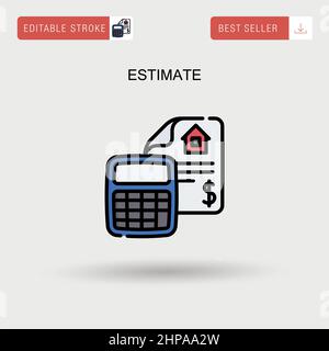 Estimate Simple vector icon. Stock Vector