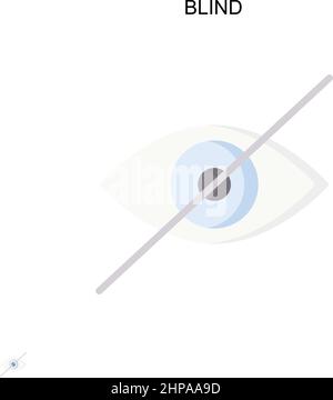 Blind Simple vector icon. Illustration symbol design template for web mobile UI element. Stock Vector