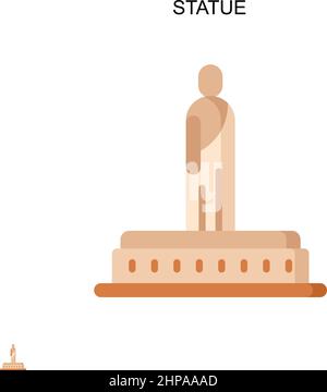 Statue Simple vector icon. Illustration symbol design template for web mobile UI element. Stock Vector