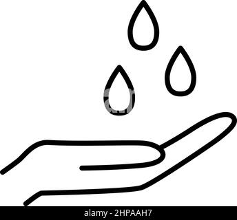 Moisturizing skin of hands icon, vector illustration Stock Vector