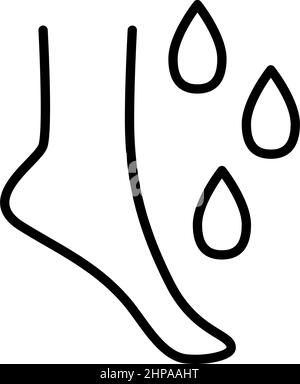 Foot care line icon, vector illustration Stock Vector