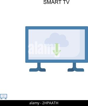 Smart tv Simple vector icon. Illustration symbol design template for web mobile UI element. Stock Vector