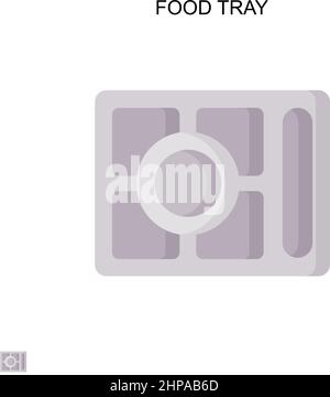 Food tray Simple vector icon. Illustration symbol design template for web mobile UI element. Stock Vector
