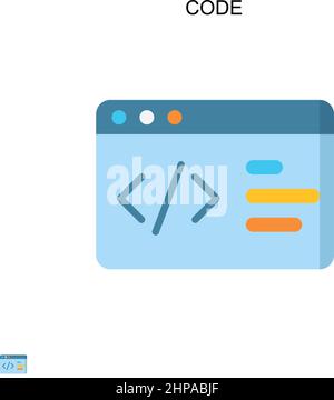 Code Simple vector icon. Illustration symbol design template for web mobile UI element. Stock Vector