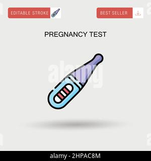 Pregnancy test Simple vector icon. Stock Vector