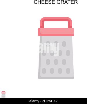 Cheese grater Simple vector icon. Illustration symbol design template for web mobile UI element. Stock Vector