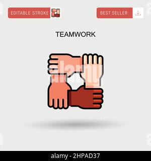 Business collaborate icon. people, teamwork. Two tone icon style design ...