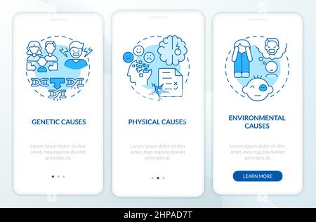 Conduct disorder causes onboarding mobile app screen Stock Vector Image ...