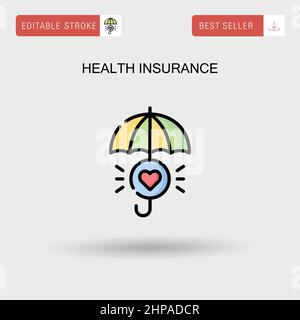 Health insurance Simple vector icon. Stock Vector