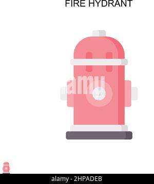 Fire hydrant Simple vector icon. Illustration symbol design template for web mobile UI element. Stock Vector