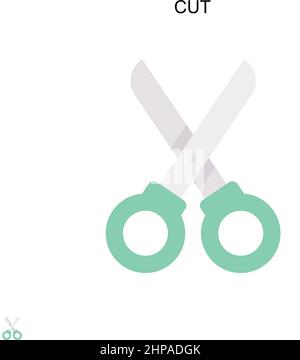 Cut Simple vector icon. Illustration symbol design template for web mobile UI element. Stock Vector