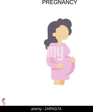 Pregnancy Simple vector icon. Illustration symbol design template for web mobile UI element. Stock Vector