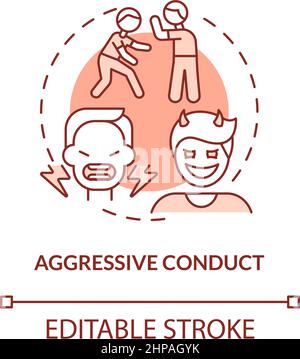 Aggressive conduct concept icon Stock Vector Image & Art - Alamy