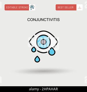 Conjunctivitis Simple vector icon. Stock Vector