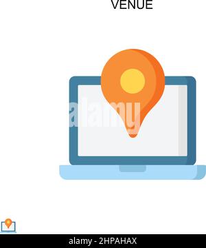 Venue Simple vector icon. Illustration symbol design template for web mobile UI element. Stock Vector