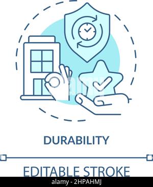 Durability turquoise concept icon Stock Vector