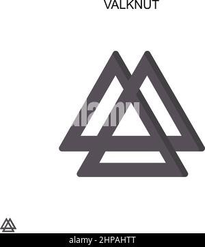 Valknut Simple vector icon. Illustration symbol design template for web mobile UI element. Stock Vector