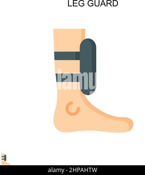 Leg guard Simple vector icon. Illustration symbol design template for ...