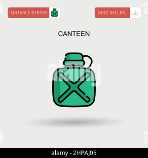 Canteen Simple vector icon. Stock Vector