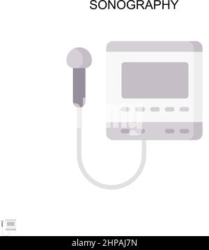 Sonography Simple vector icon. Illustration symbol design template for web mobile UI element. Stock Vector