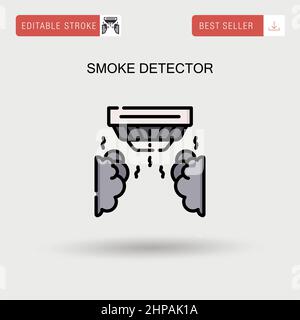 Smoke detector Simple vector icon. Stock Vector