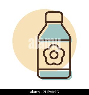 Garden packing bottle of fertilizer vector icon. Graph symbol for agriculture, garden and plants web site and apps design, logo, app, UI Stock Vector