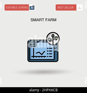 Smart farm Simple vector icon. Stock Vector