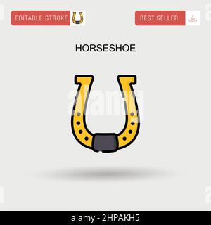 Horseshoe Simple vector icon. Stock Vector