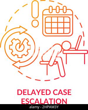 Escalation outline icon. Thin line concept element from crm icons ...
