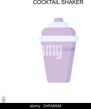 Cocktail shaker Simple vector icon. Illustration symbol design template for web mobile UI element. Stock Vector