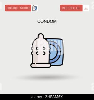 Condom Simple vector icon. Stock Vector