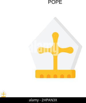 Pope Simple vector icon. Illustration symbol design template for web mobile UI element. Stock Vector