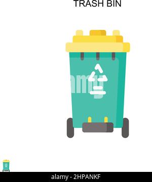 Trash bin icon set simple design Stock Vector Image & Art - Alamy