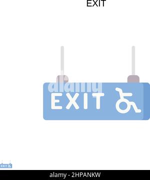 Exit Simple vector icon. Illustration symbol design template for web mobile UI element. Stock Vector