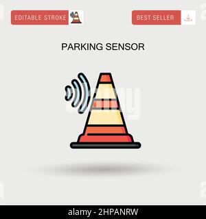Parking sensor Simple vector icon. Stock Vector