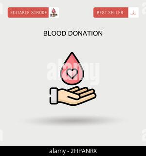 Blood donation Simple vector icon. Stock Vector