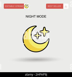 Night mode Simple vector icon. Stock Vector
