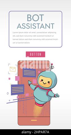 artificial intelligence abstract concept vector illustration, smart chatbot. Machine learning. Chatbot artificial intelligence, artificial intelligenc Stock Vector