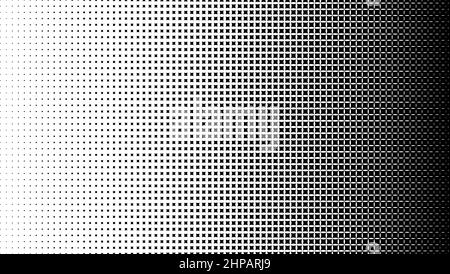Abstract trendy concept vector comics pop art style blank layout template with black square dots pattern on white background. For design sale banner, Stock Vector