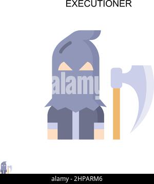Executioner Simple vector icon. Illustration symbol design template for web mobile UI element. Stock Vector
