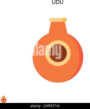 Udu Simple vector icon. Illustration symbol design template for web mobile UI element. Stock Vector