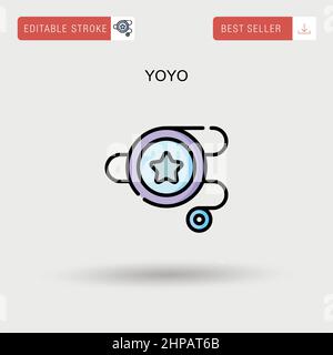 Yoyo Simple vector icon. Stock Vector