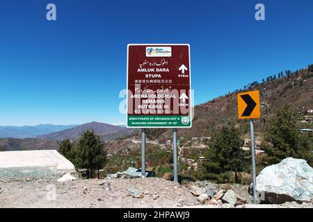 A small village in Malam Jabba close Hindu Kush mountains of Himalayas, Pakistan Stock Photo