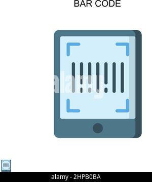 Bar code Simple vector icon. Illustration symbol design template for web mobile UI element. Stock Vector