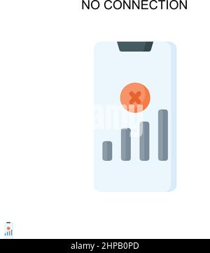 No connection Simple vector icon. Illustration symbol design template for web mobile UI element. Stock Vector