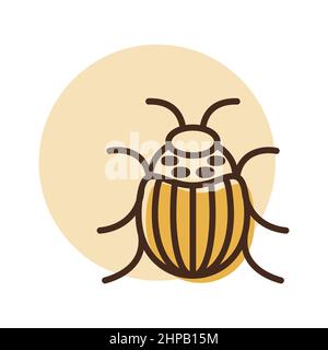 Colorado beetle icon. Agriculture sign. Graph symbol for your web site design, logo, app, UI. Vector illustration, EPS10. Stock Vector