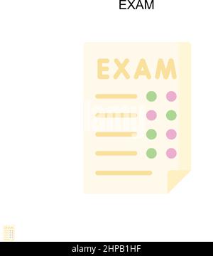 Exam Simple vector icon. Illustration symbol design template for web mobile UI element. Stock Vector