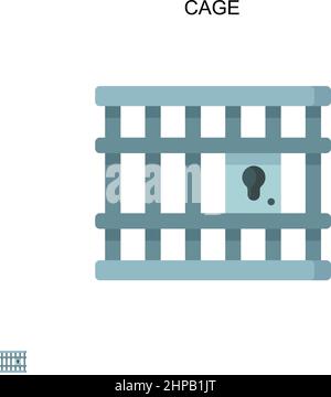 Cage Simple vector icon. Illustration symbol design template for web mobile UI element. Stock Vector