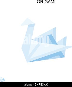 Origami Simple vector icon. Illustration symbol design template for web mobile UI element. Stock Vector